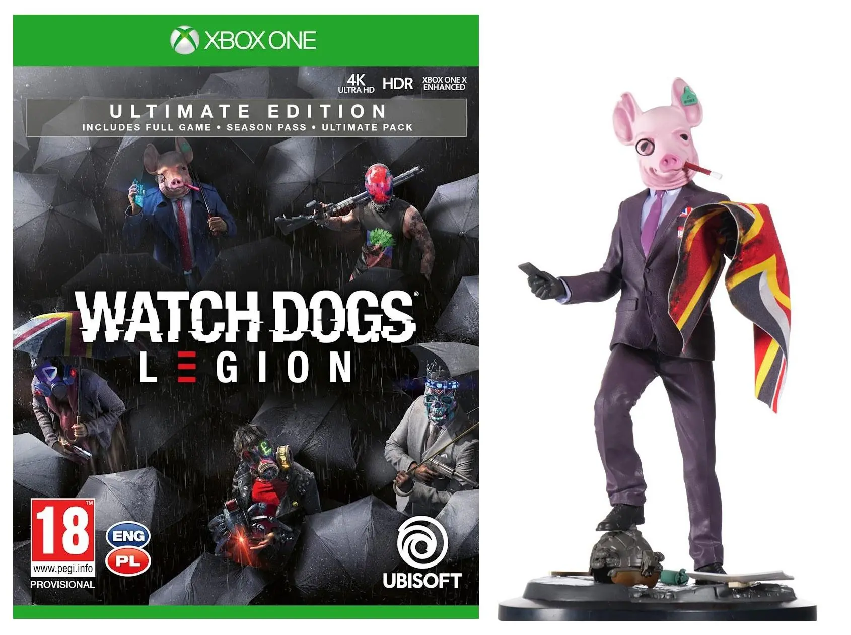 Watch Dogs Legion Edycja Ultimate + figurka Gra na Xbox One (Kompatybilna z Xbox Series X)