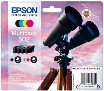 Tusz Epson 502 Multipack C13T02V64010 Cmyk 14,5 ml