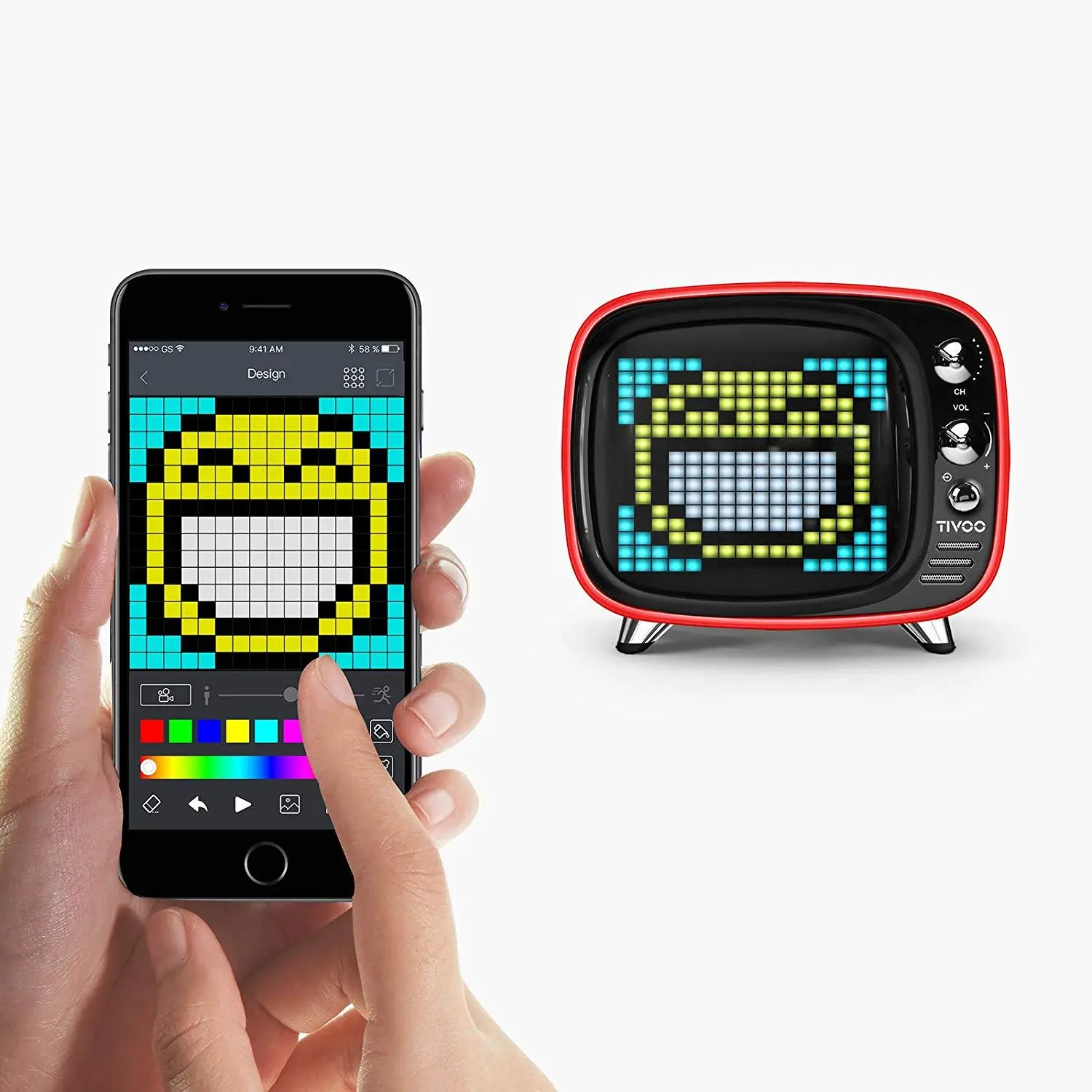 Głośnik Bluetooth Divoom Tivoo 6W Czerwony