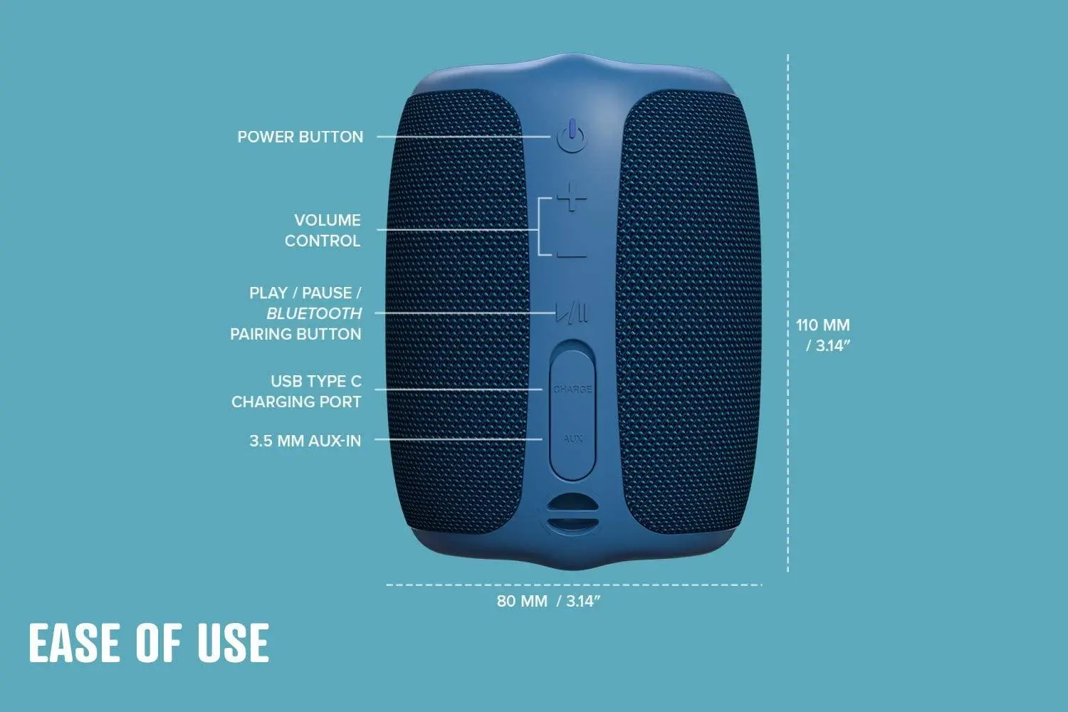 Głośnik Bluetooth Creative MUVO Play 10W Niebieski