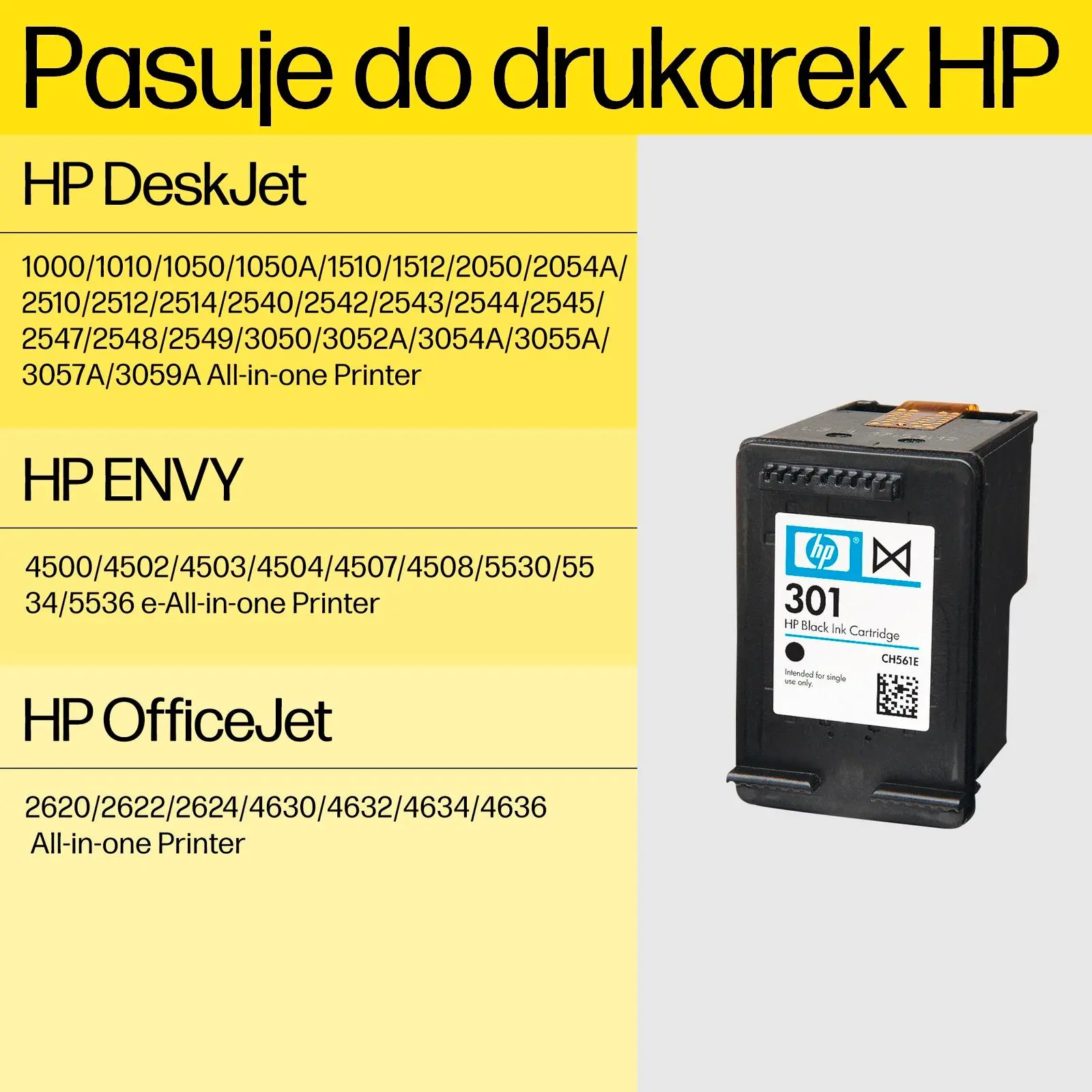 Tusz HP CH561EE nr 301 Czarny 3 ml