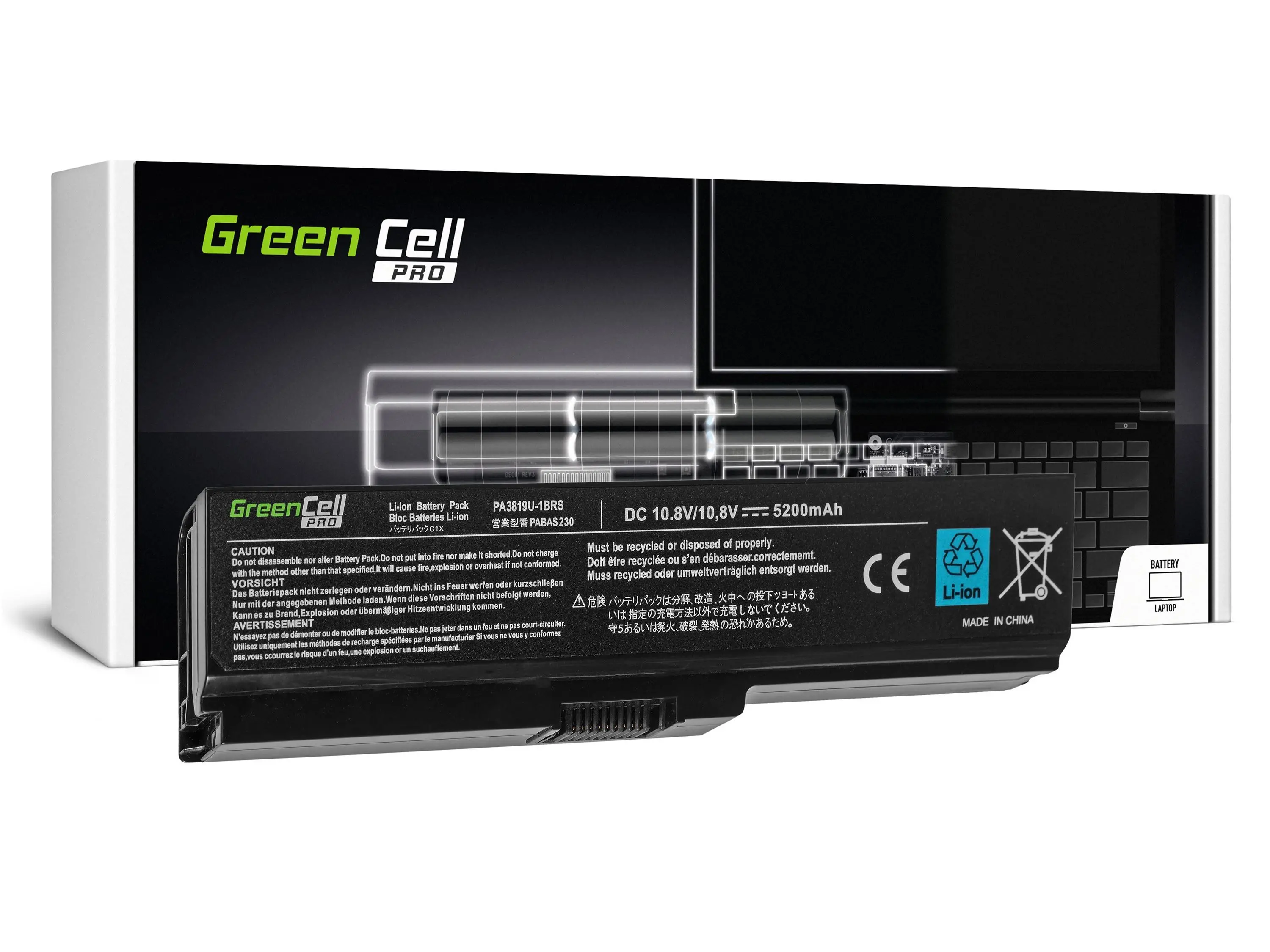 Bateria do laptopa Green Cell Pro TS03PRO Toshiba