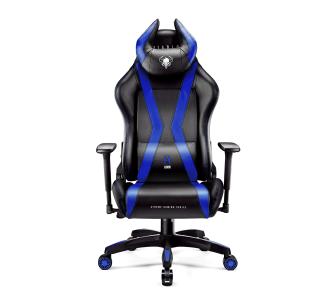 Fotel Diablo Chairs X-Horn 2.0 Normal Size Gamingowy do 160kg Skóra ECO Czarno-niebieski