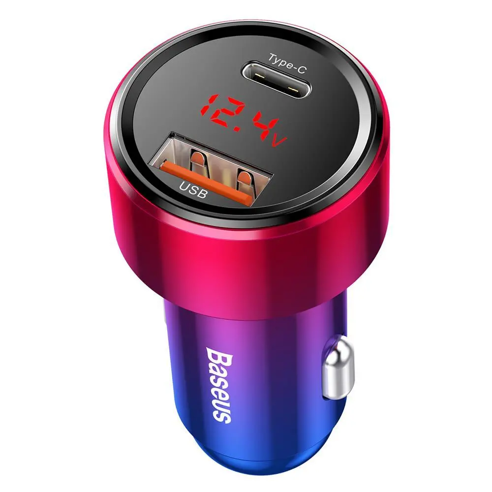 Ładowarka samochodowa Baseus Magic PPS QC 3,0 USB PD 45W Czerwony