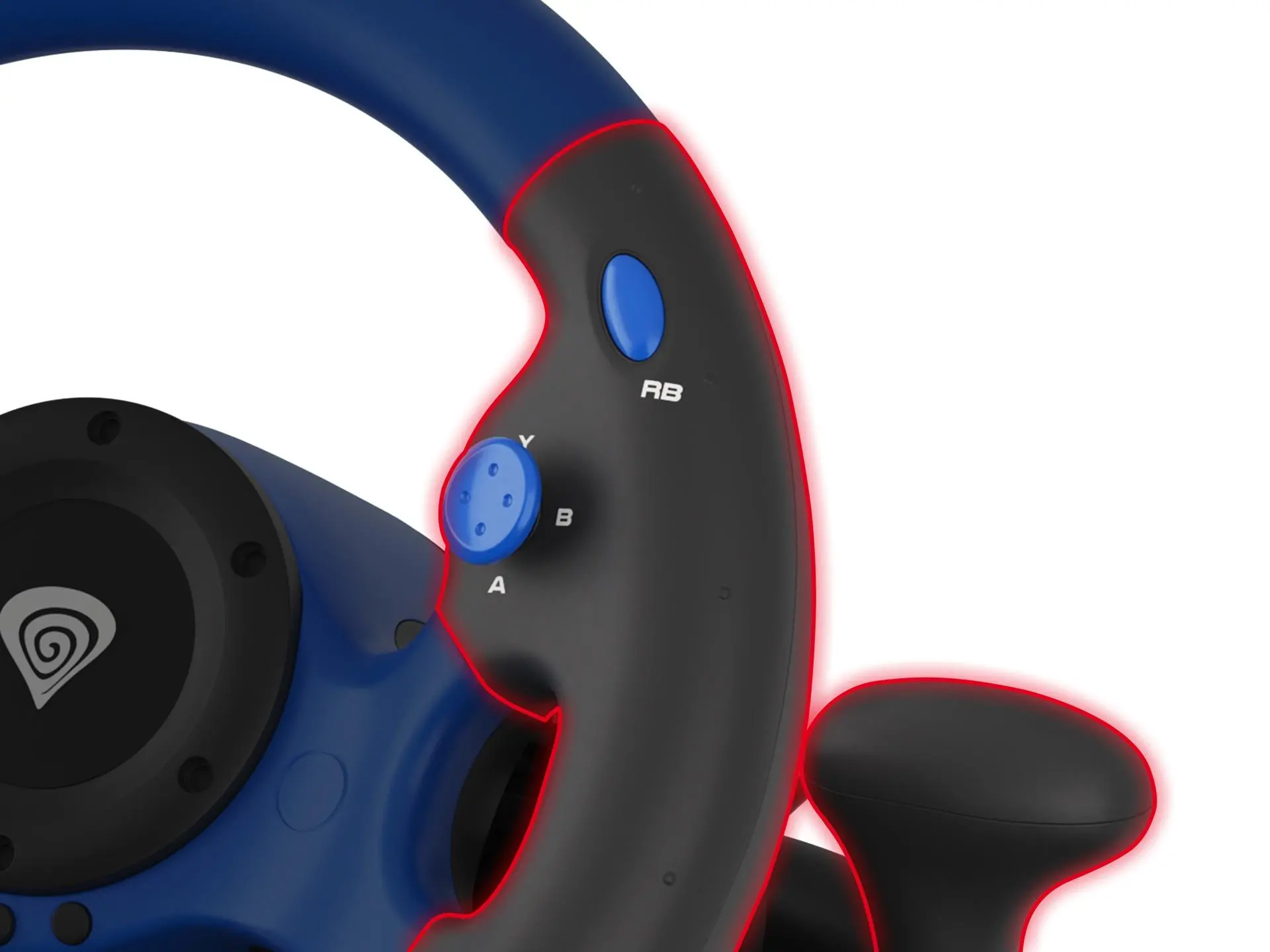 Kierownica Genesis Seaborg 350 z pedałami do PS4, PS3, Xbox One, Xbox 360, PC, Nintendo Switch