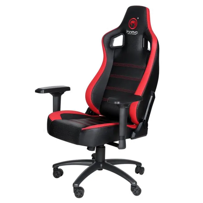 Fotel Marvo CH-118 Gamingowy do 150kg Skóra ECO Czerwony