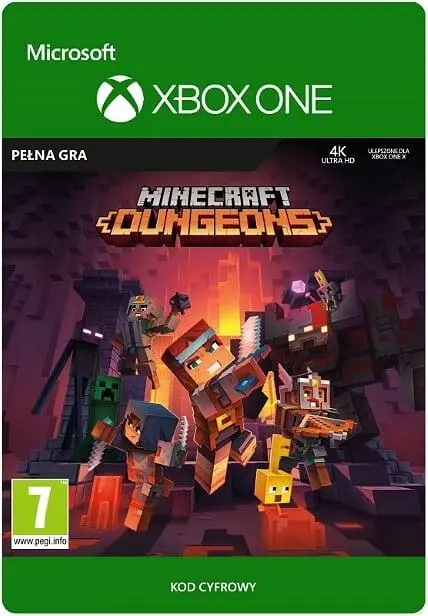 Minecraft Dungeons [kod aktywacyjny] Gra na Xbox One (Kompatybilna z Xbox Series X/S)