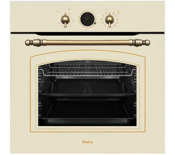 Електрична духовка Amica ED17319W Retro Termообіг Слонова кістка