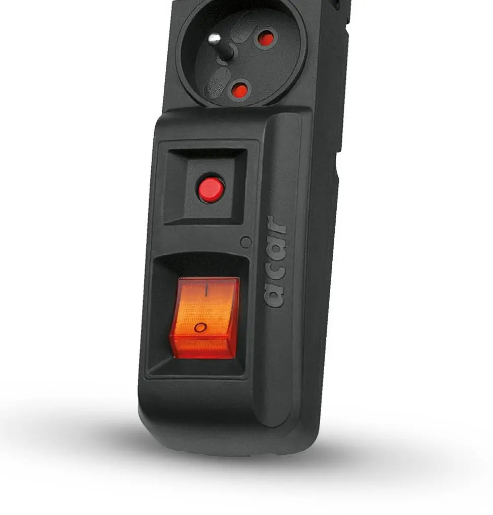Listwa Acar S8 dual 8 gniazd 3m Czarny