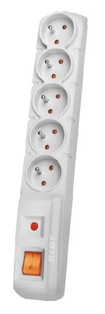 Listwa Acar F5 5 gniazd 5m Szary