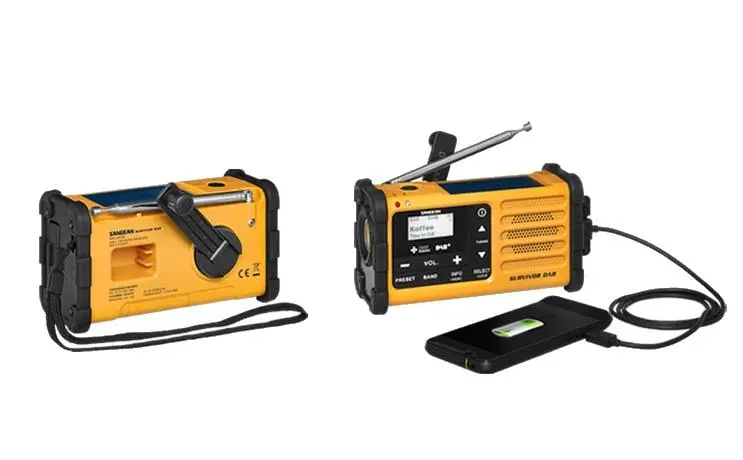 Radioodbiornik Sangean SURVIVOR DAB MMR-88 DAB Radio FM DAB+ Żółty
