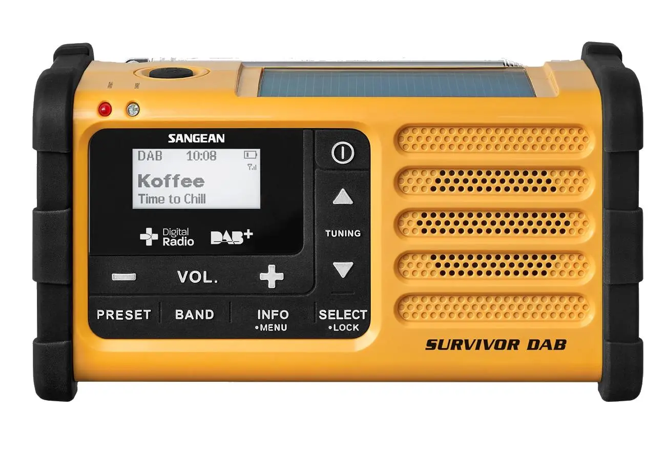 Radioodbiornik Sangean SURVIVOR DAB MMR-88 DAB Radio FM DAB+ Żółty