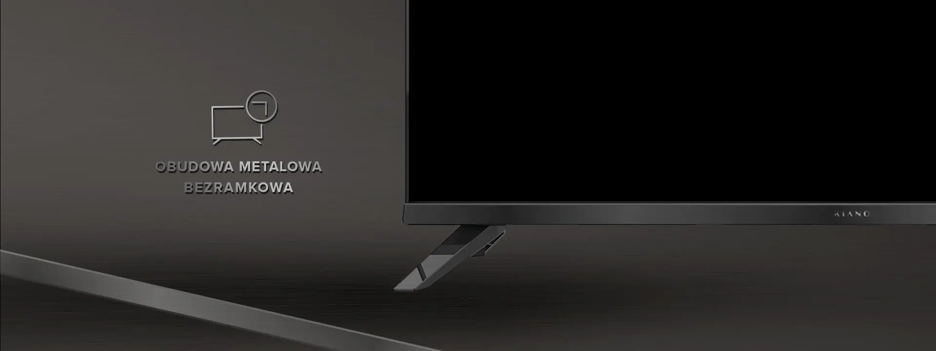 Telewizor Kiano Elegance TV 50 Bezramkowy (metalowa obudowa) 50" LED 4K Smart TV DVB-T2