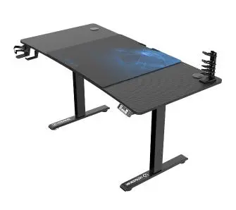 Biurko Ultradesk LEVEL V2 140cm Regulacja wysokości Czarno-niebieski