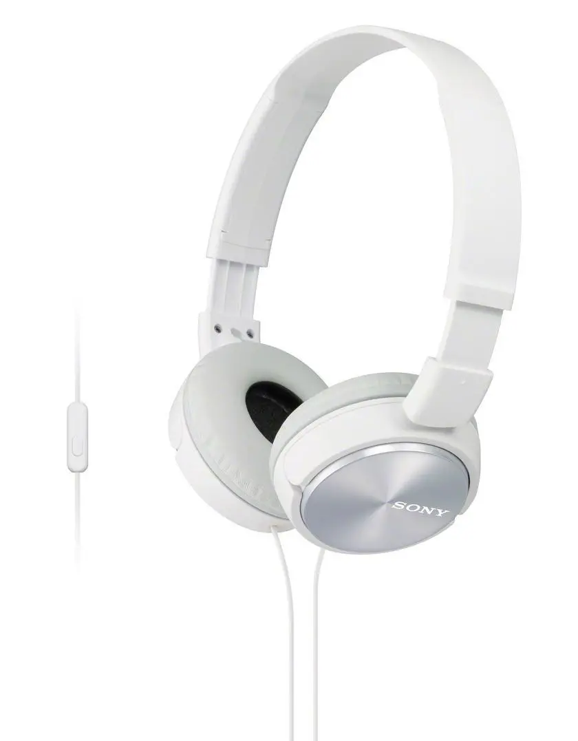 Słuchawki przewodowe Sony MDR-ZX310AP Nauszne Mikrofon Biały