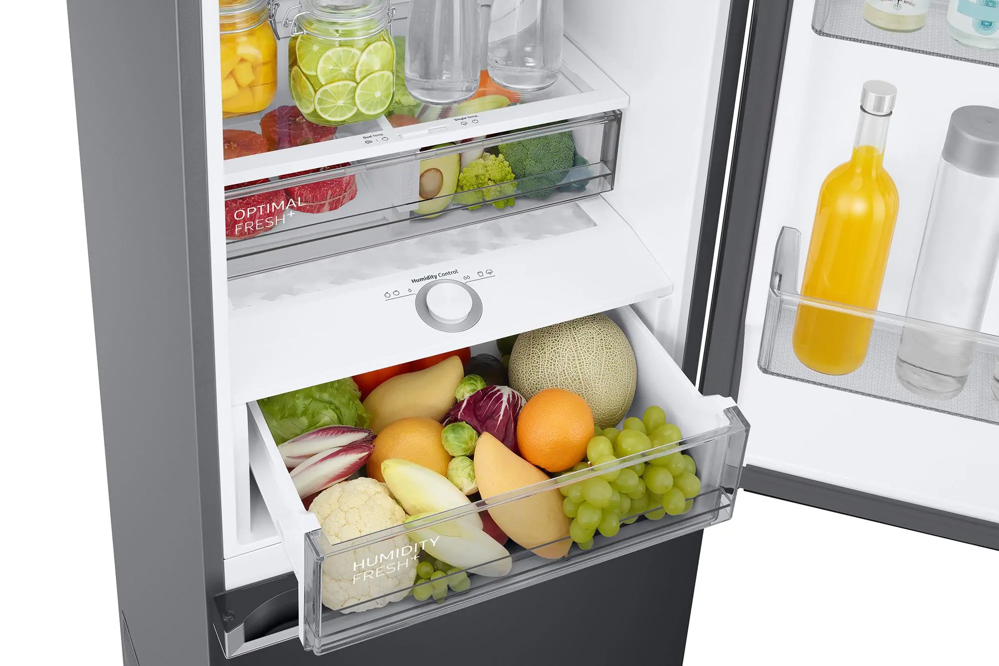 Lodówka Samsung RB38T776CB1 Pełny No Frost 203cm Szuflada z kontrolą wilgotności Grafitowa Stal