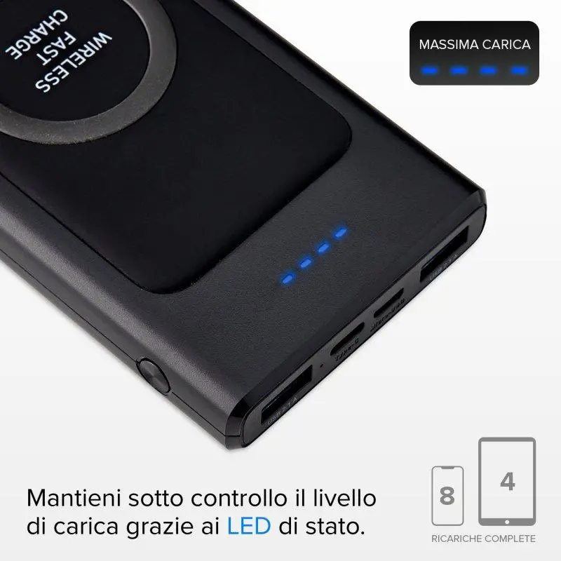 Powerbank SBS Wireless Extra-Slim TEBB10000WIRCK 10000mAh 10W Czarny