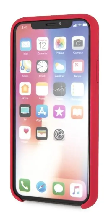 Etui BMW Silicone M Hardcase BMHCPXMSILRE do iPhone X/Xs Czerwony
