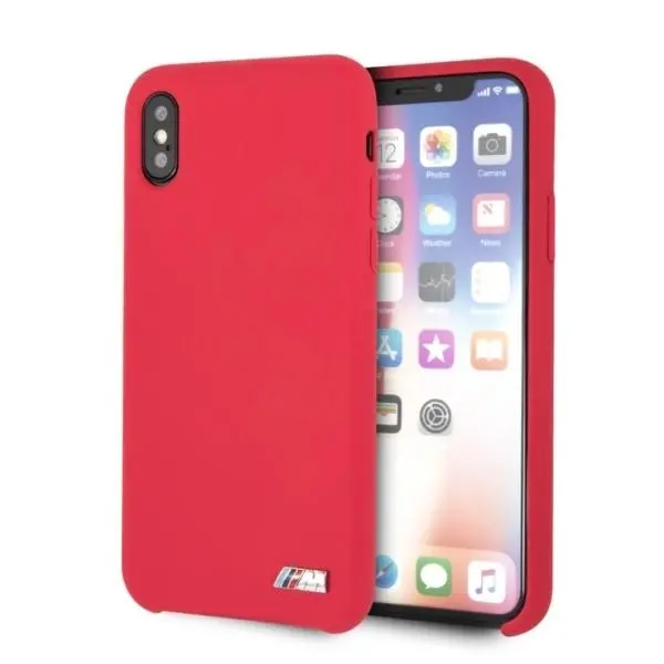 Etui BMW Silicone M Hardcase BMHCPXMSILRE do iPhone X/Xs Czerwony