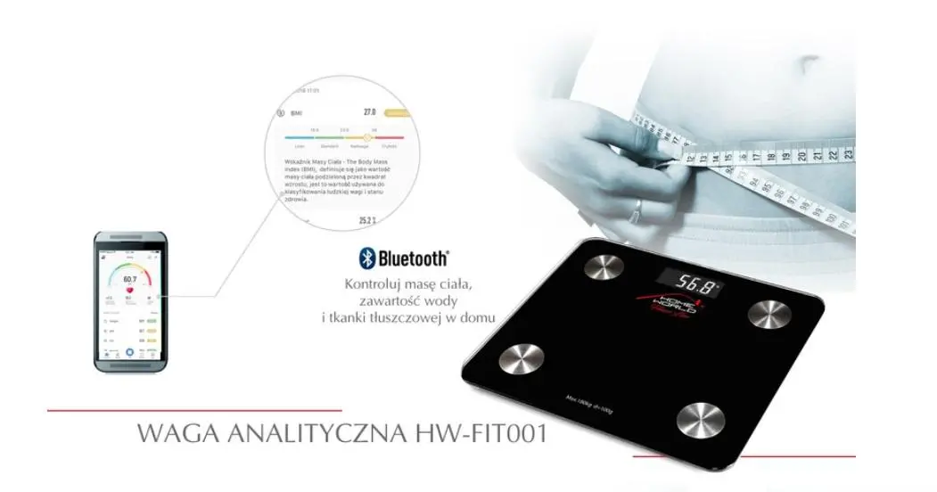 Waga Tech-Med HW-FIT001 z Bluetooth 180kg