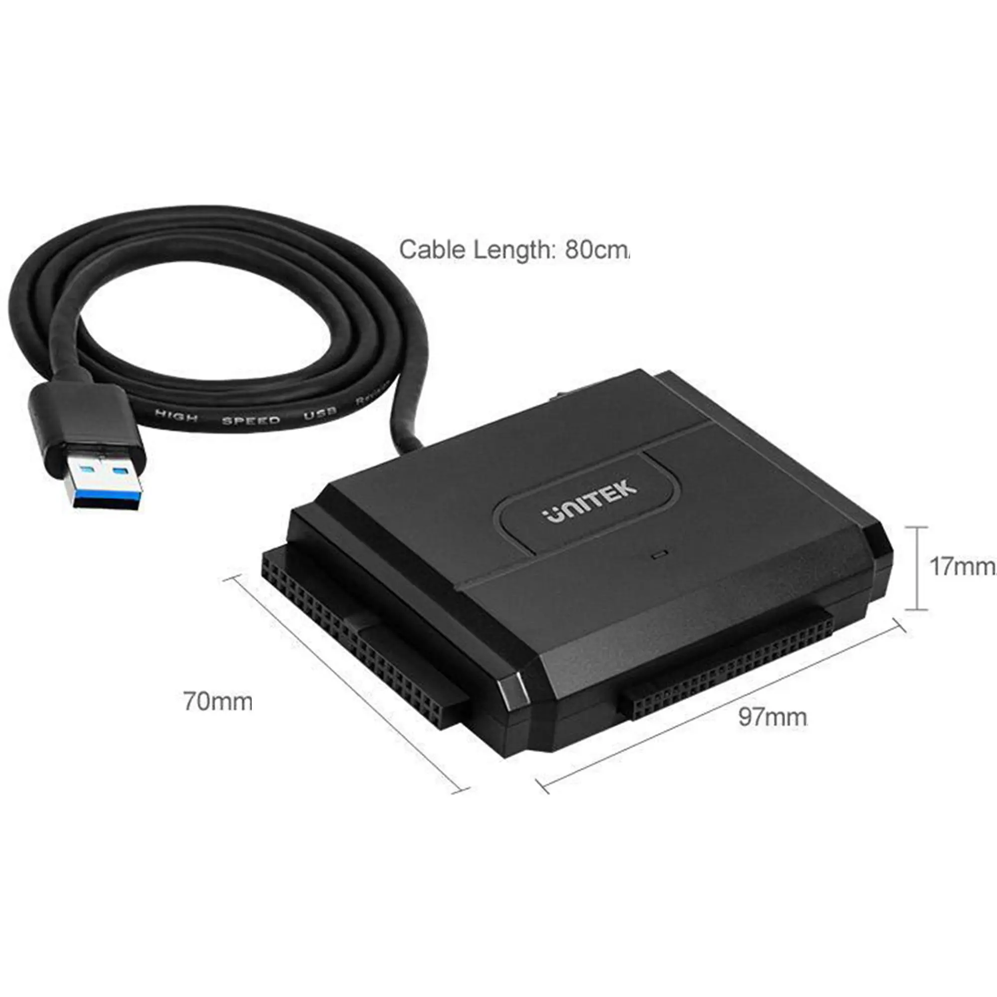 Adapter Unitek Y-3324 Czarny