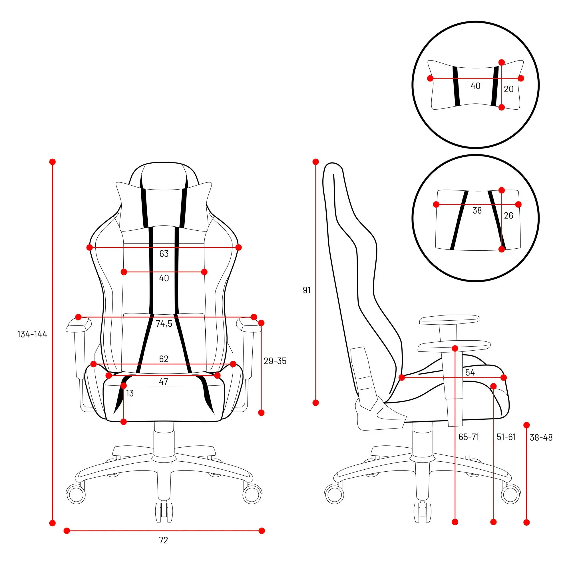 Fotel Diablo Chairs X-One 2.0 King Size Gamingowy do 160kg Skóra ECO Tkanina Biało-czarny