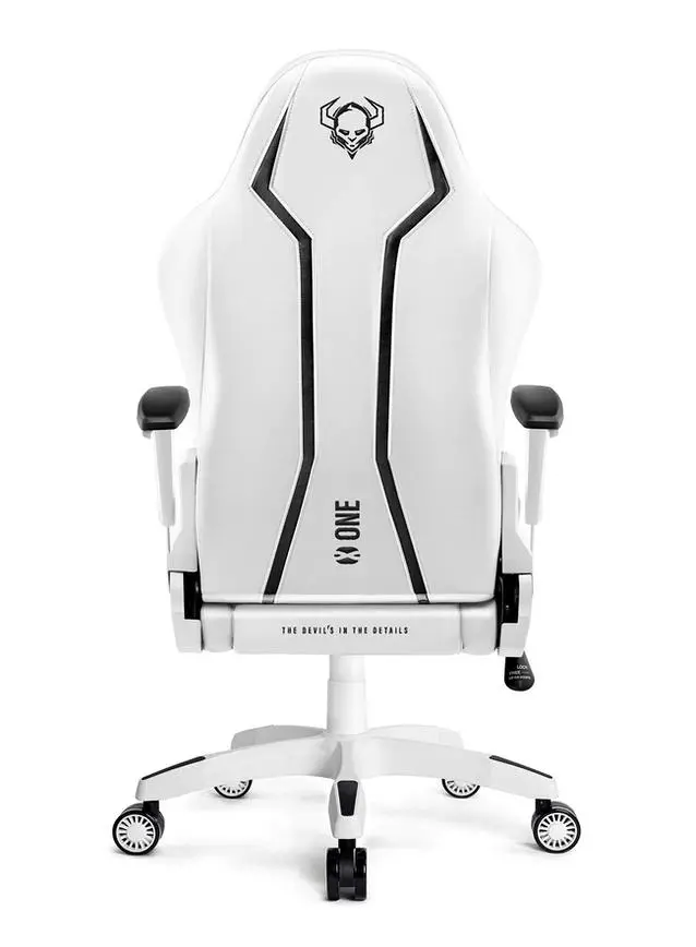 Fotel Diablo Chairs X-One 2.0 King Size Gamingowy do 160kg Skóra ECO Tkanina Biało-czarny