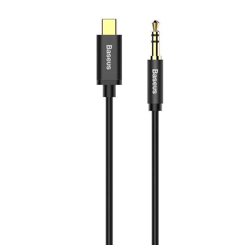 Kabel Baseus audio USB-C do mini jack 3,5mm AUX Yiven 1,2m Czarny