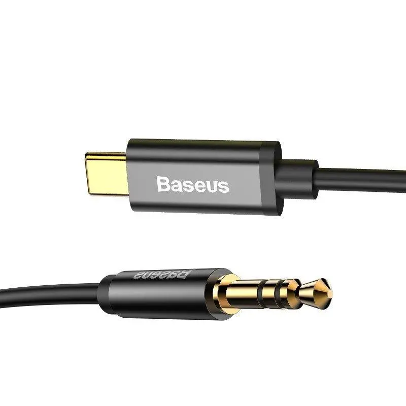 Kabel Baseus audio USB-C do mini jack 3,5mm AUX Yiven 1,2m Czarny