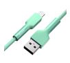 Kabel Baseus Lightning USB Silica Gel, 2.4A, 1m (zielony)