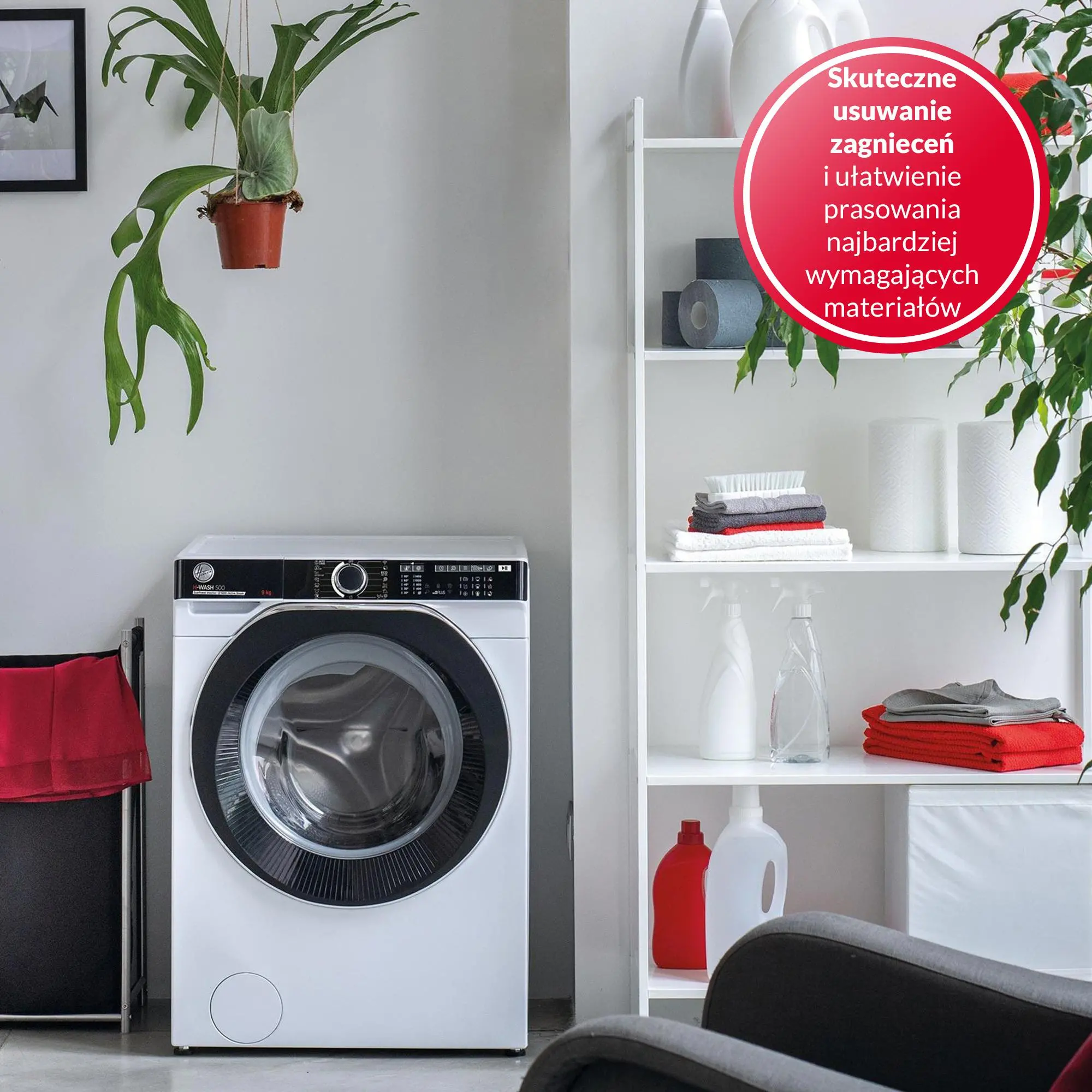 Pralka Hoover H-Wash 500 HWP 69AMBC/1-S Slim 9kg 1600obr/min Zdalne sterowanie