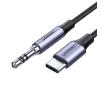 Kabel  audio UGREEN AV143 / 30633 USB-C do mini jack 3,5mm AUX, 1m (szary)