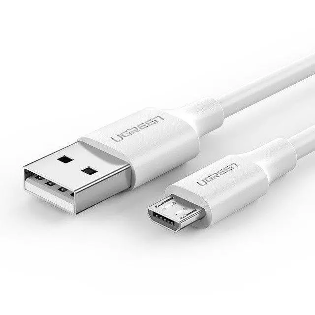 Kabel UGREEN micro USB QC 3,0 2,4A 0,50m Biały