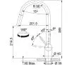 Bateria Franke Leda Pull-Out Stal szlachetna