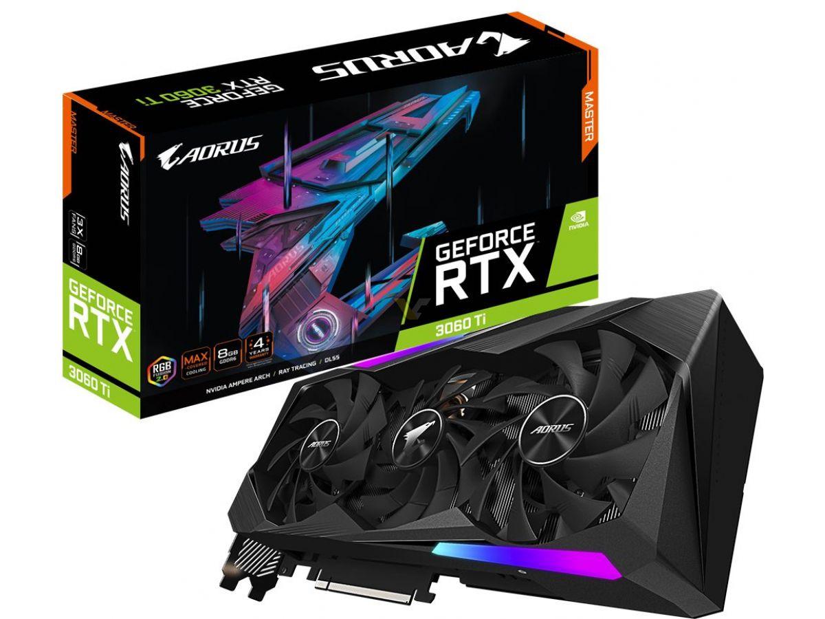 Karta graficzna Gigabyte AORUS GeForce RTX 3060 Ti MASTER 8GB GDDR6 256bit DLSS