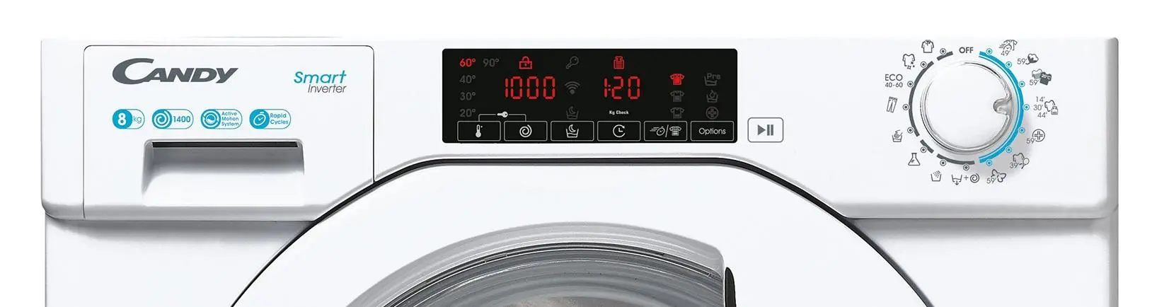 Pralka Candy Smart Inverter CBW 48TWME-S 8kg 1400obr/min