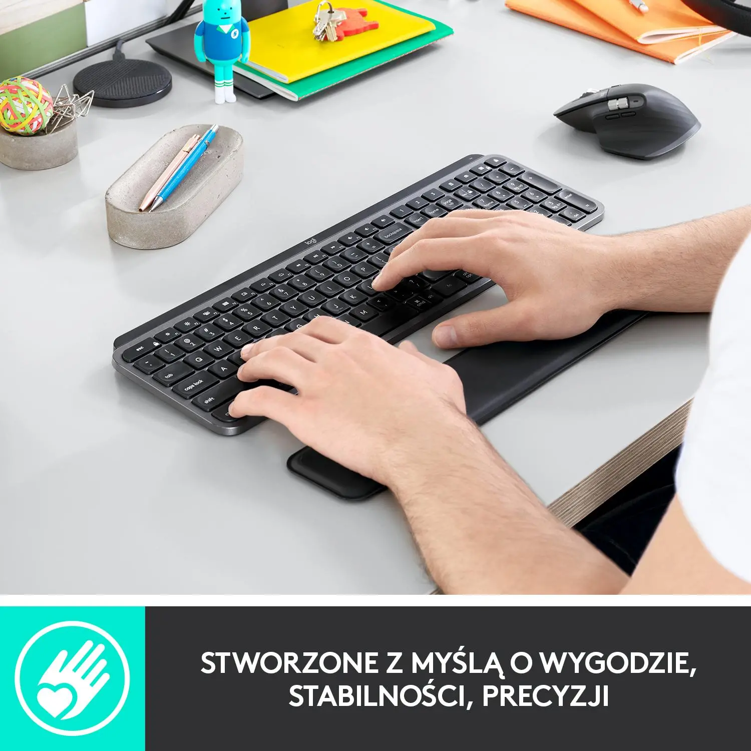 Klawiatura membranowa Logitech MX Keys Plus Grafitowy