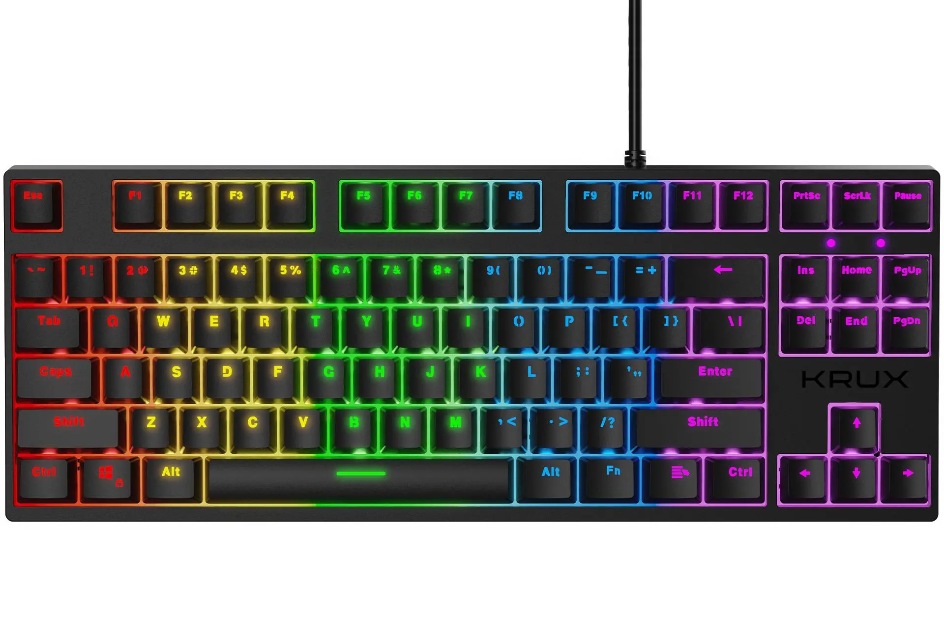 Klawiatura mechaniczna Krux Atax RGB Outemu Red KRX0043 Czarny