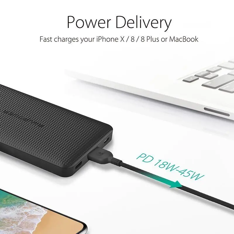 Powerbank RAVPower RP-PB095 20100mAh PD 45W Biały