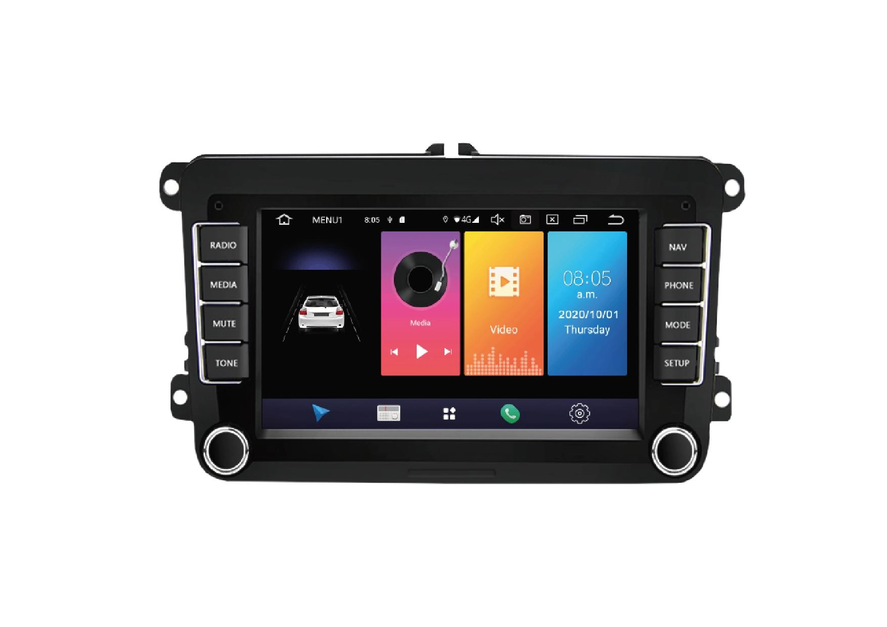 Radioodtwarzacz samochodowy Vordon VW-910 z USB/SD 7" 4x60W Bluetooth