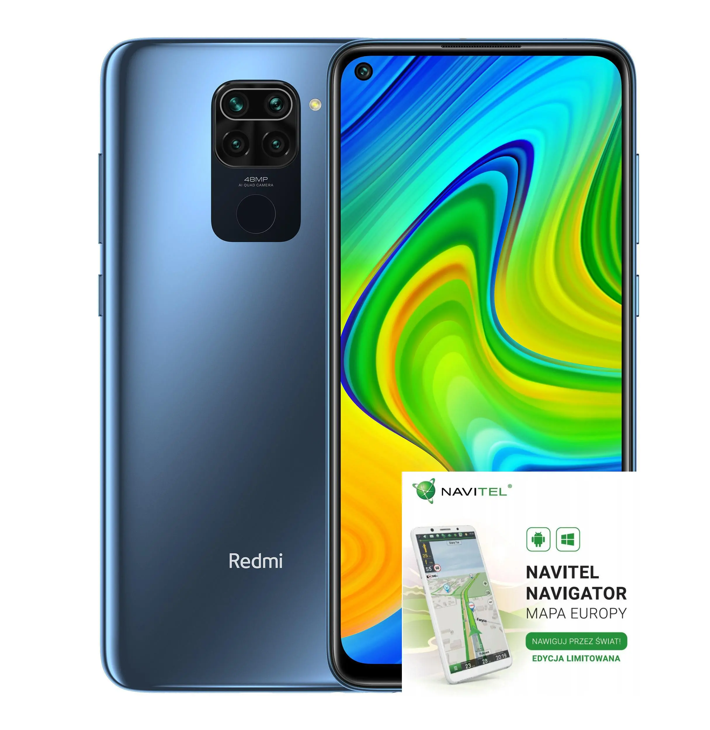 Smartfon Xiaomi Redmi Note 9&nbsp;4/128GB + mapa 6,53" 48Mpix Szary