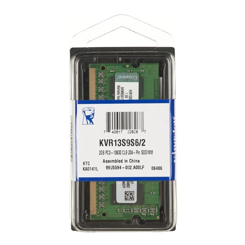 Pamięć Kingston DDR3 2GB KVR13S9S6/2 SODIMM