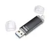 PenDrive Hama Laeta Twin 128GB  USB 3.0 / microUSB Czarny