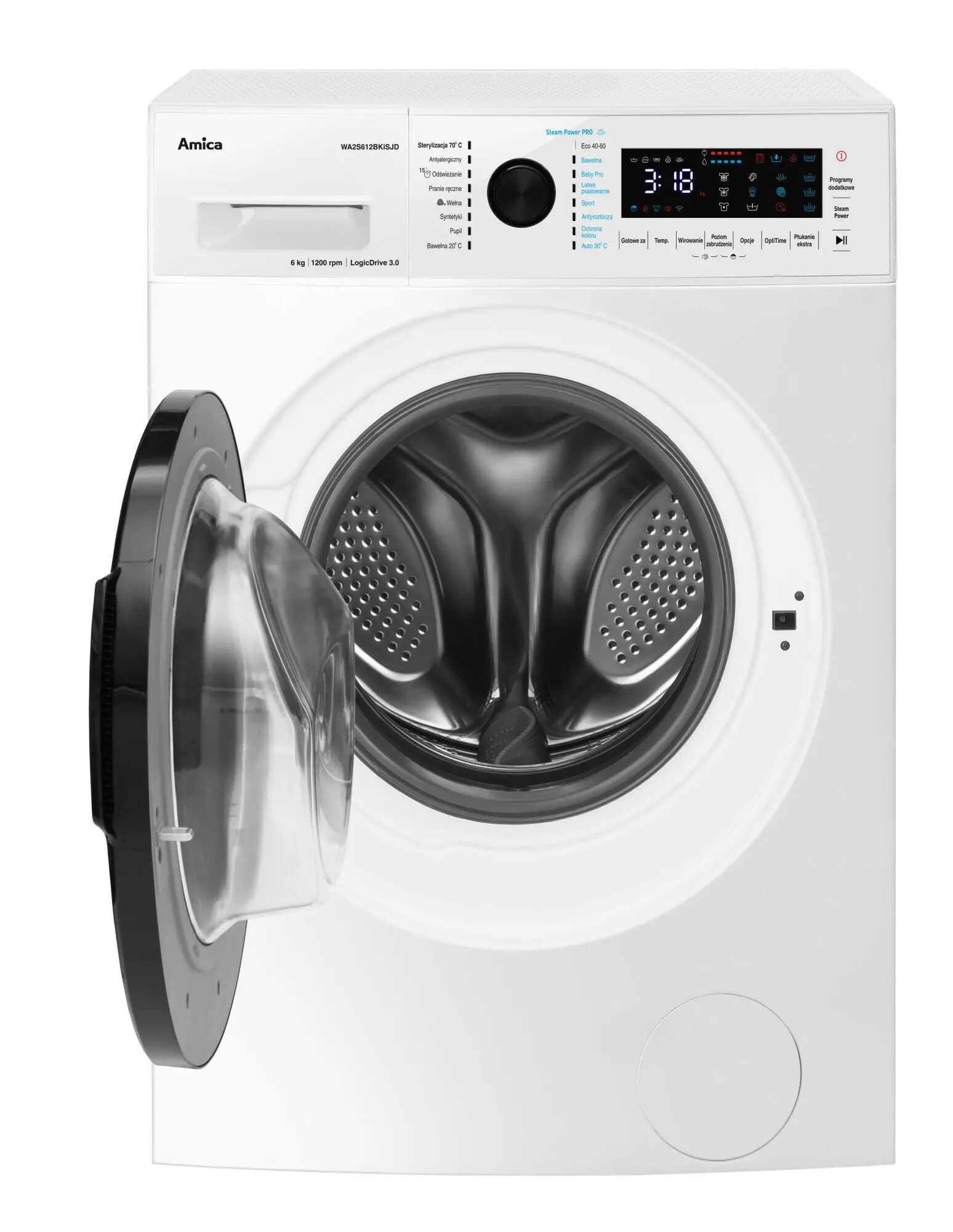 Pralka Amica WA2S612BKiSJD Slim 6kg 1200obr/min
