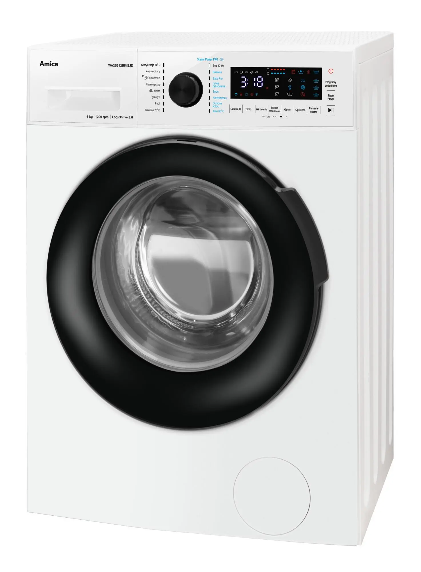 Pralka Amica WA2S612BKiSJD Slim 6kg 1200obr/min