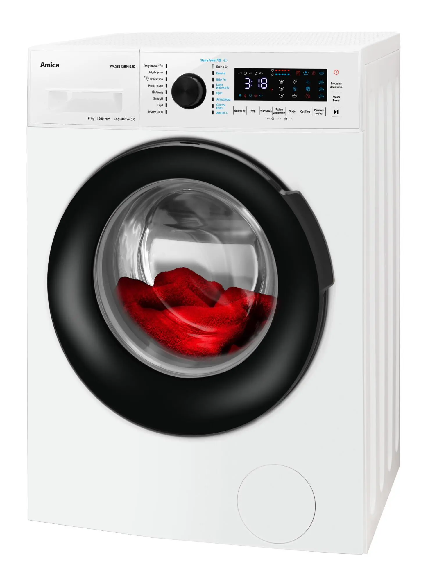 Pralka Amica WA2S612BKiSJD Slim 6kg 1200obr/min