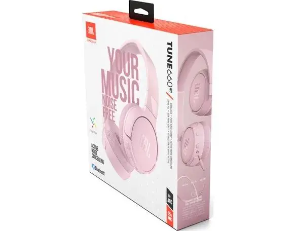 Słuchawki bezprzewodowe JBL Tune 660NC Nauszne Bluetooth 5.0 Różowy