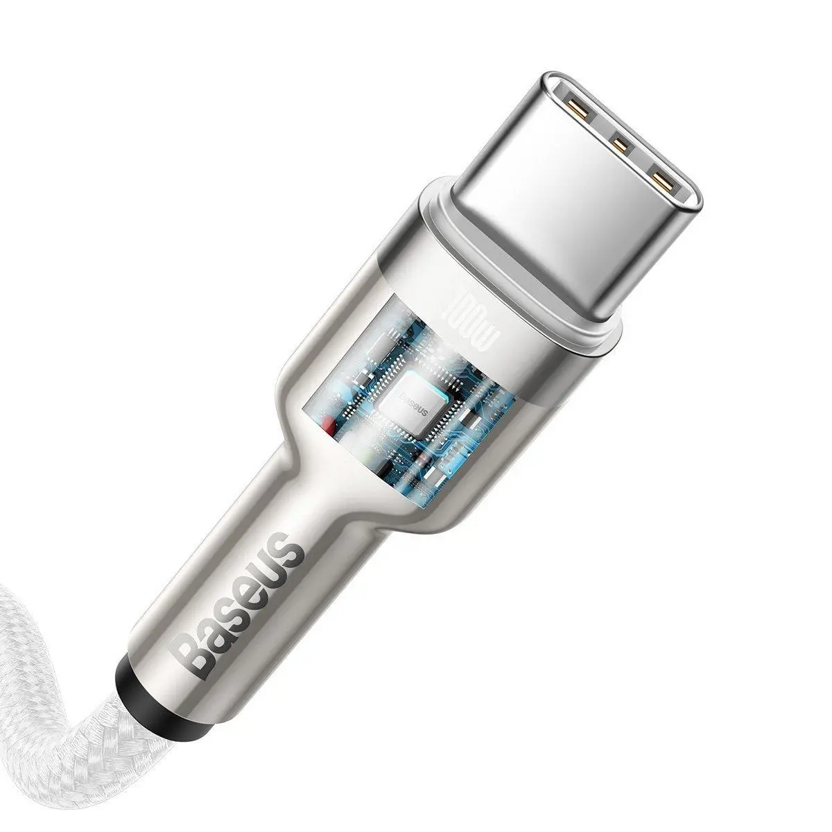 Kabel Baseus USB-C do USB-C Cafule 100W 1m Biały