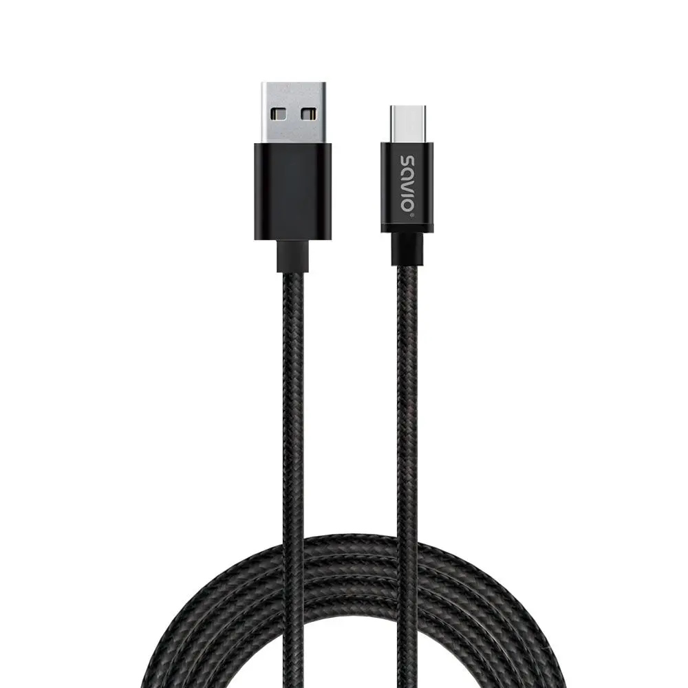 Kabel Savio CL-129 USB – USB typ C 2m Czarny