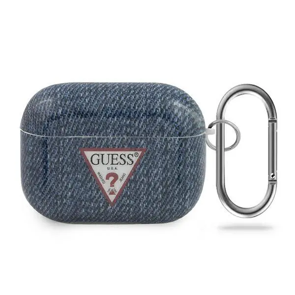 Etui na słuchawki Guess GUACAPTPUJULDB Jeans Collection AirPods Pro Granatowy